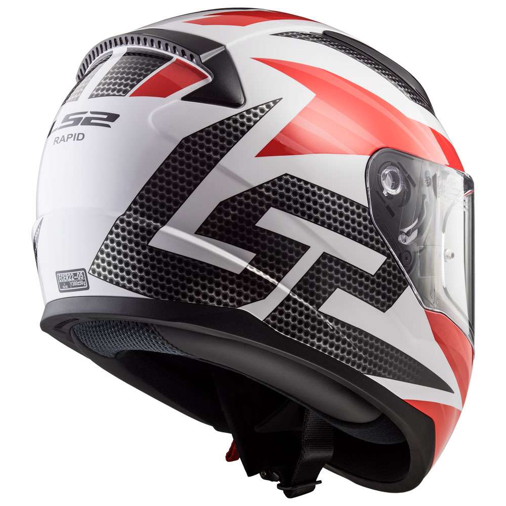 Ls2 Ff353 Rapid Grid Red White LS2 103532332 Full Face Helmets MotoStorm