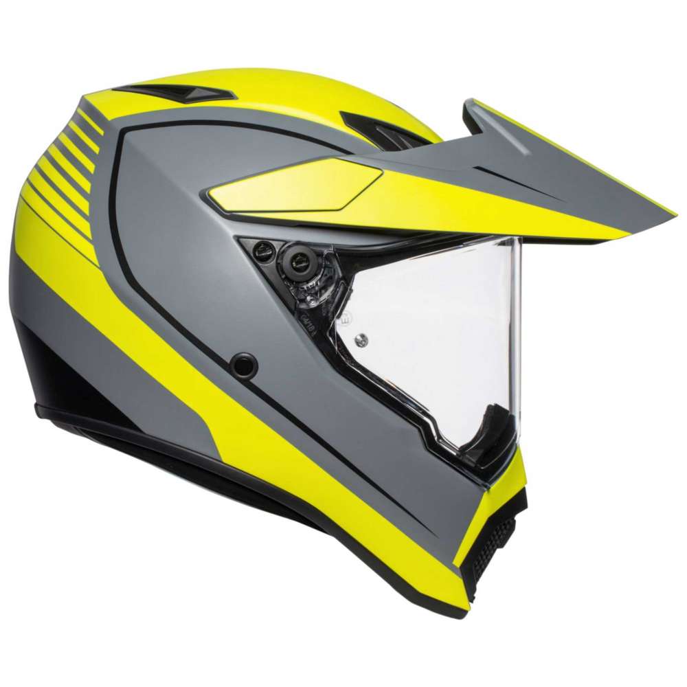 Agv Ax9 Pacific Road Helmet Yellow Fluo Matt Grey AG-7631A2LY-004 Full ...