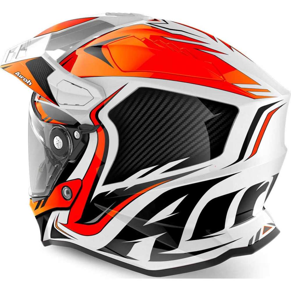 Airoh On-off Commander Helmet Orange Fluo CMCA32 Full Face Helmets ...