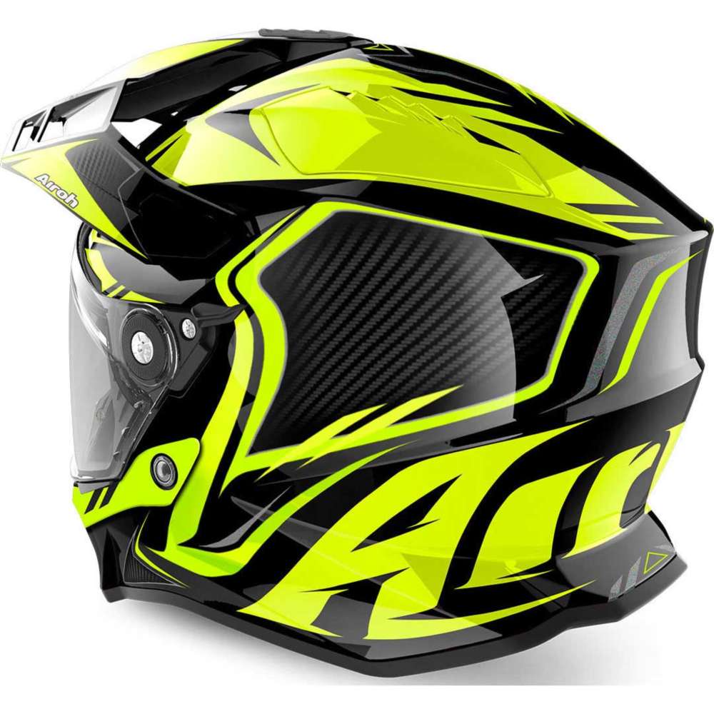 Airoh On-off Commander Helmet Yellow Fluo CMCA31 Full Face Helmets ...