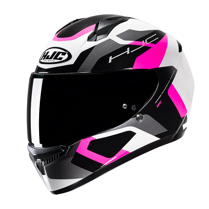 hjc pink motorcycle helmet