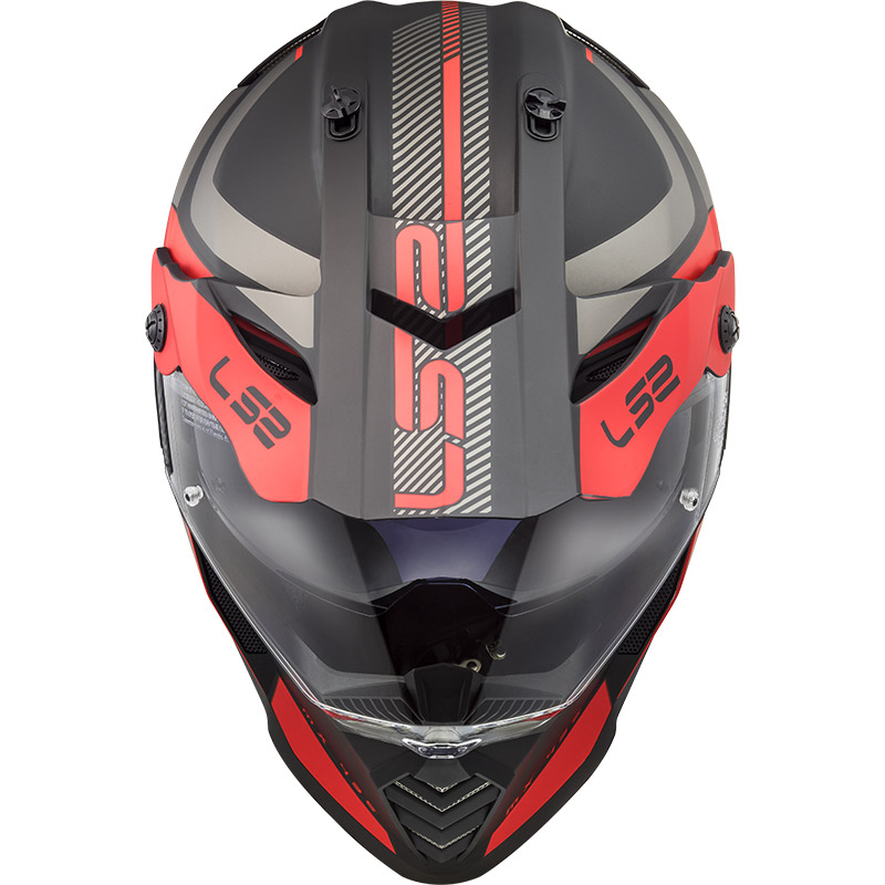 新品LS2 MX436オフロード ヘルメット モトクロス ヘルメット ダブルシールド 開閉式インナーサンバイザー採用 黑白 XXL - オートバイ