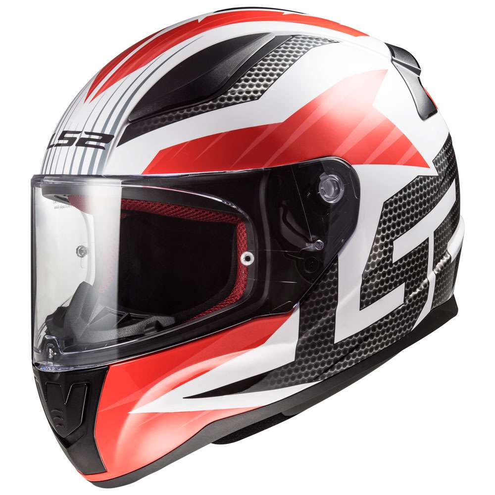 Ls2 Ff353 Rapid Grid Red White LS2-103532332 Full Face Helmets | MotoStorm