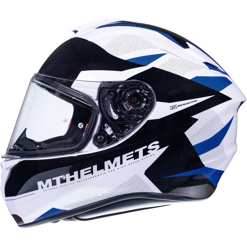 Mt Helmets Targo Enjoy D7 White Blue MT-111754437 Full Face Helmets ...