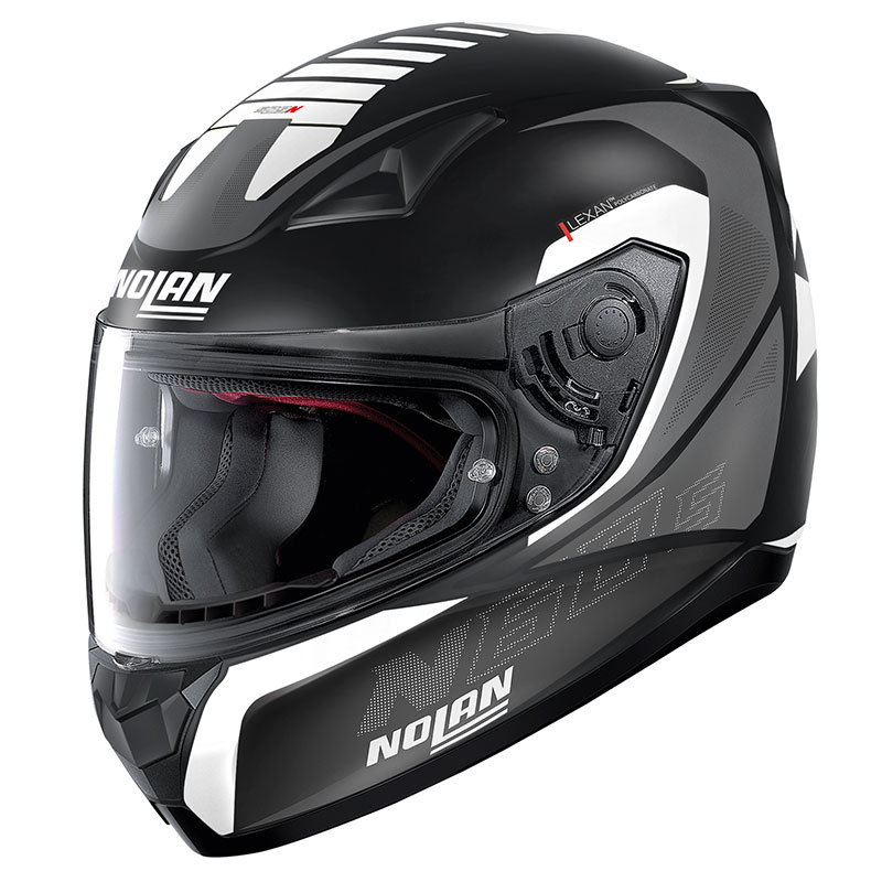 Nolan N60.5 Adept White Flat Black N65000562082 Full Face Helmets ...