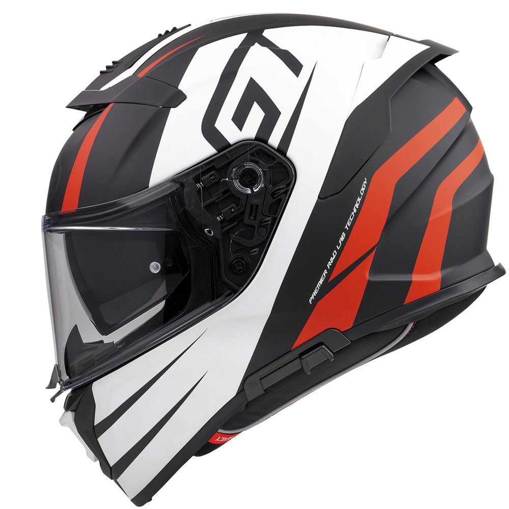 Premier Devil Gt 92 Bm Helmet Orange White Apintdevfibg920 Full Face 