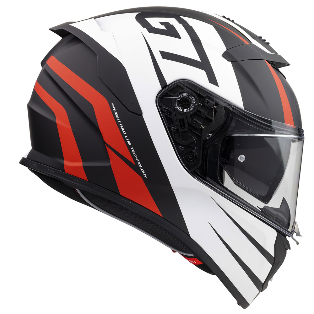 Premier Devil Gt 92 Bm Helmet Orange White APINTDEVFIBG920 Full Face ...