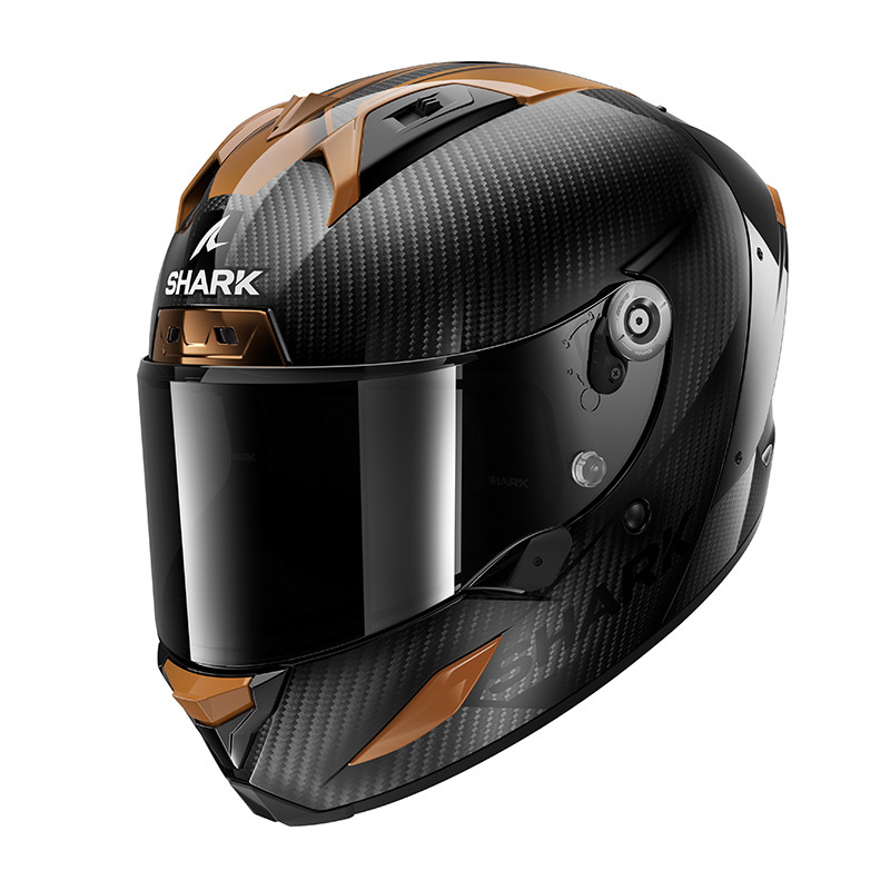 Casco Shark Aeron Carbon Skin nero marrone