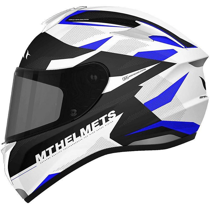 Mt Helmets Targo Enjoy D7 White Blue MT-111754437 Full Face Helmets ...