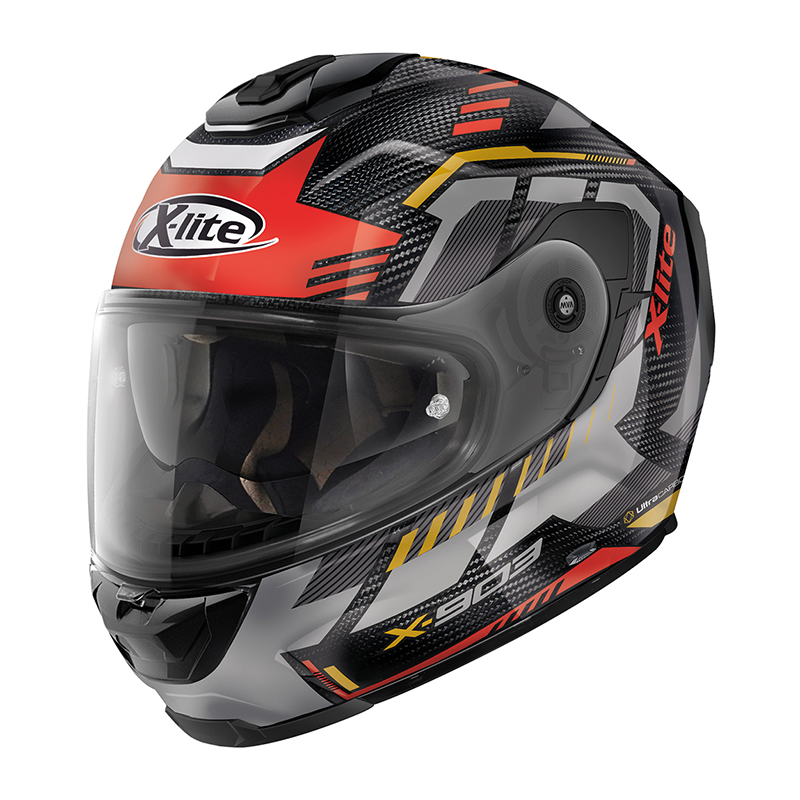 Full-Face MT Helmets Kre + Carbon Brush A5 Glossy Red