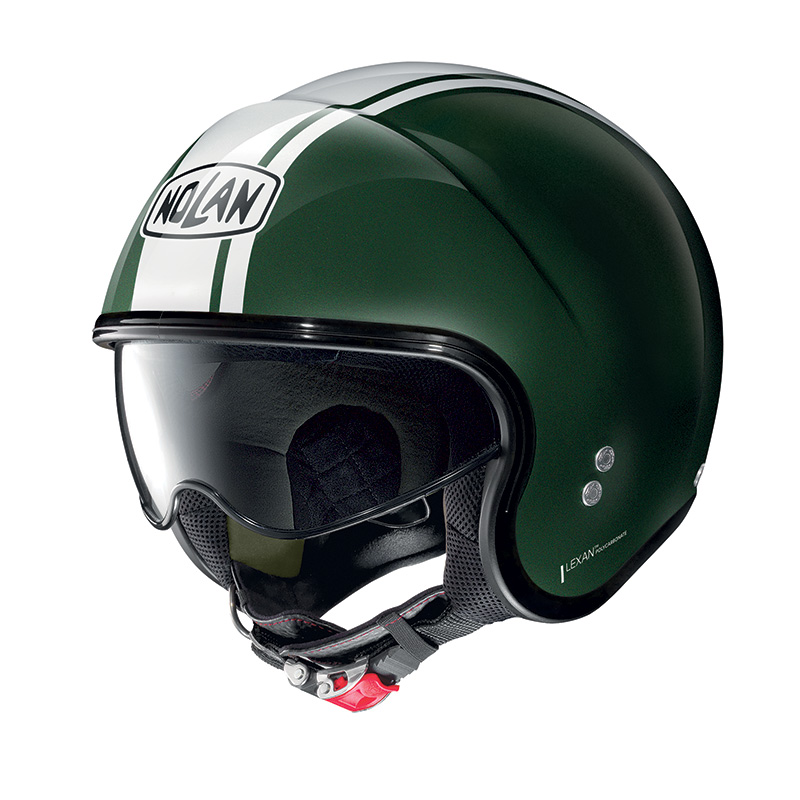 forest green motorcycle helmet