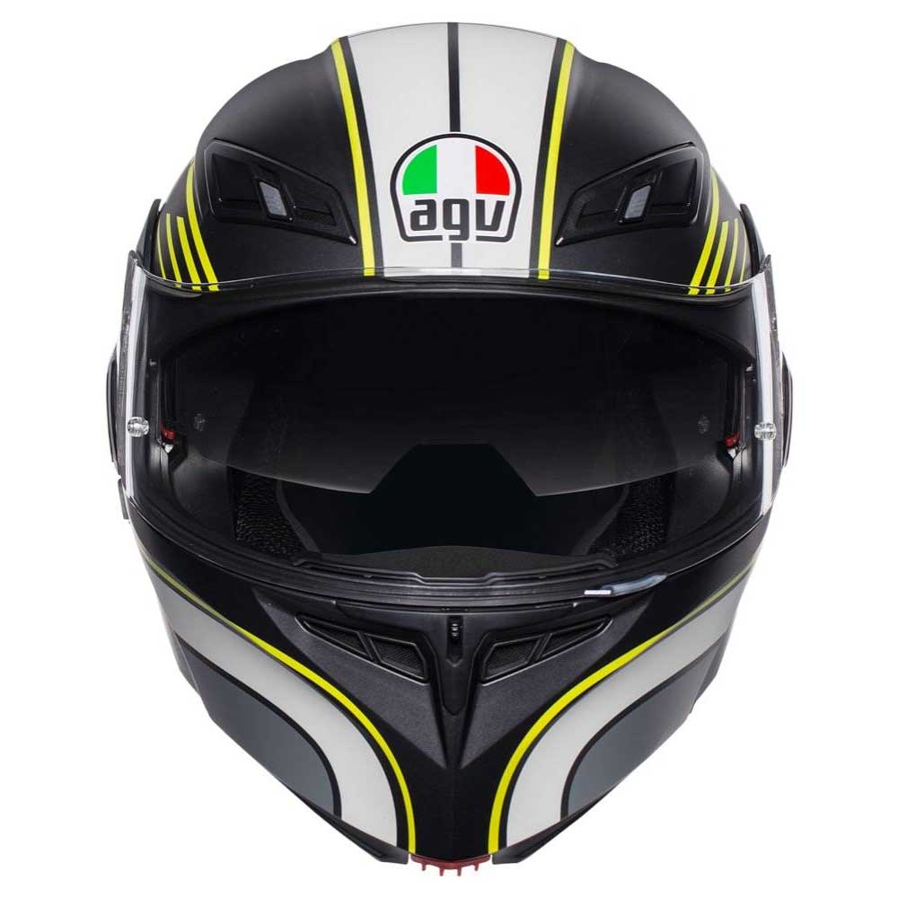 Agv Compact St Boston Helmet Black Gray Yellow AG-1021A2HY-012 Modular