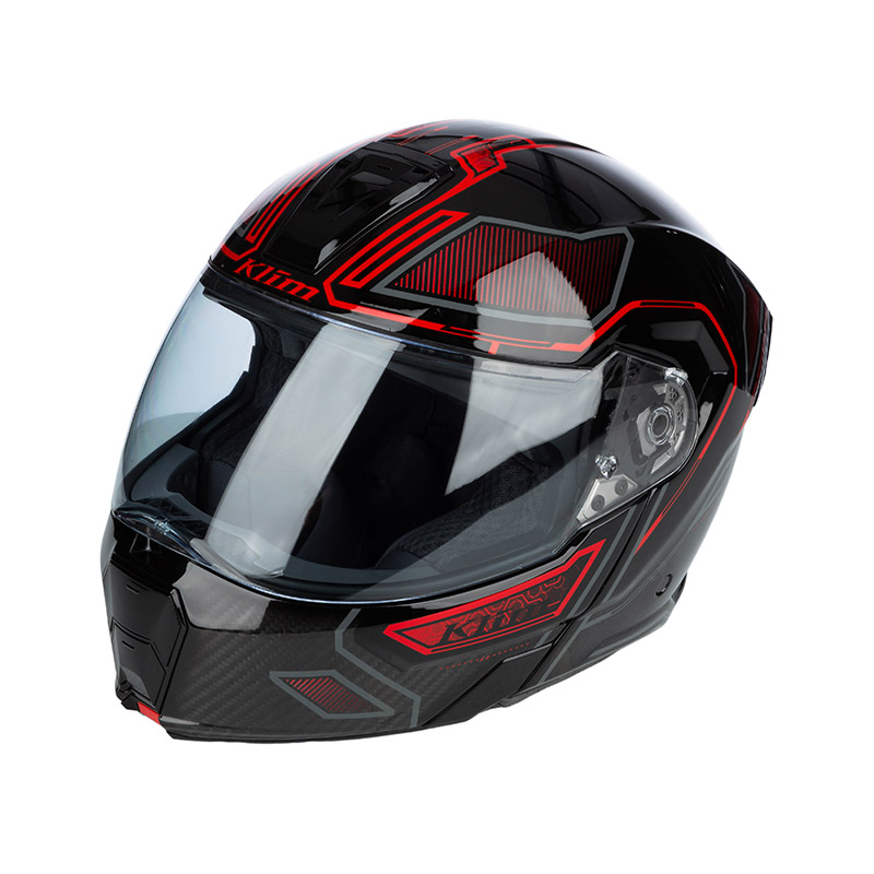 Casco Modulare Klim GT1 Expedition Encrypted rosso