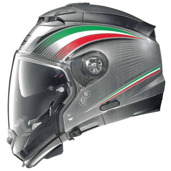 Nolan N44 Evo N-com Italy Scratched Chrome N44-EVO-15 Modular Helmets