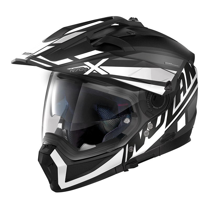 Nolan N70.2x Mirage N-com Black White N7X000909054 Modular Helmets ...