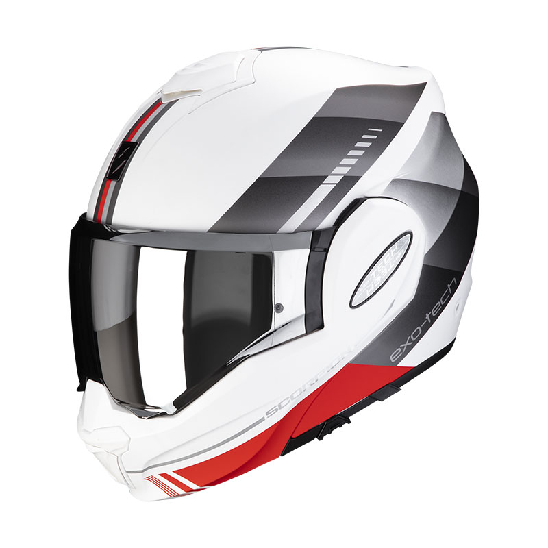 Scorpion Exo Tech Evo Genre Helmet White Silver 118-413-310 Modular ...