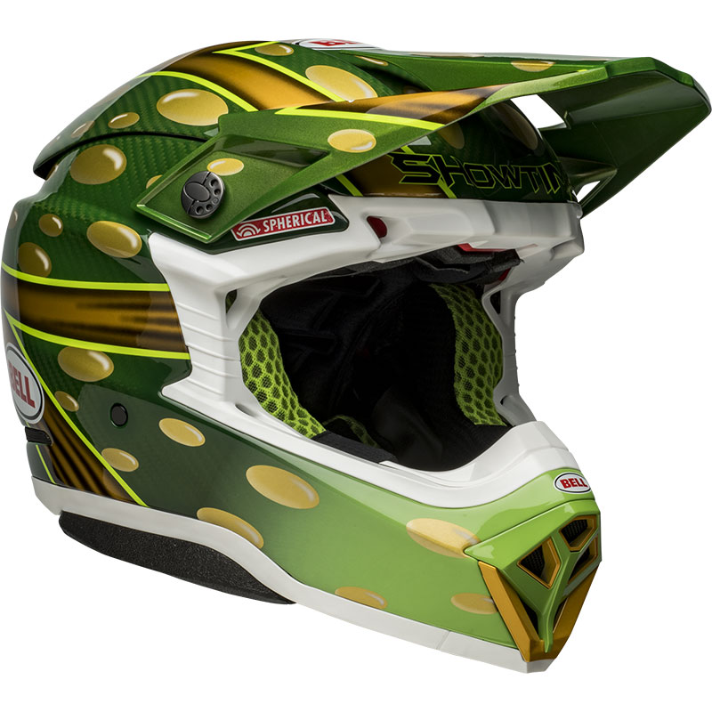 ベル Moto-10 球形マクグラス レプリカ 22 ゴールドグリーン オフ