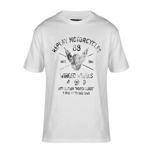 Replay Mt302b T-shirt White Casual 1 MT302B.001 MotoStorm 