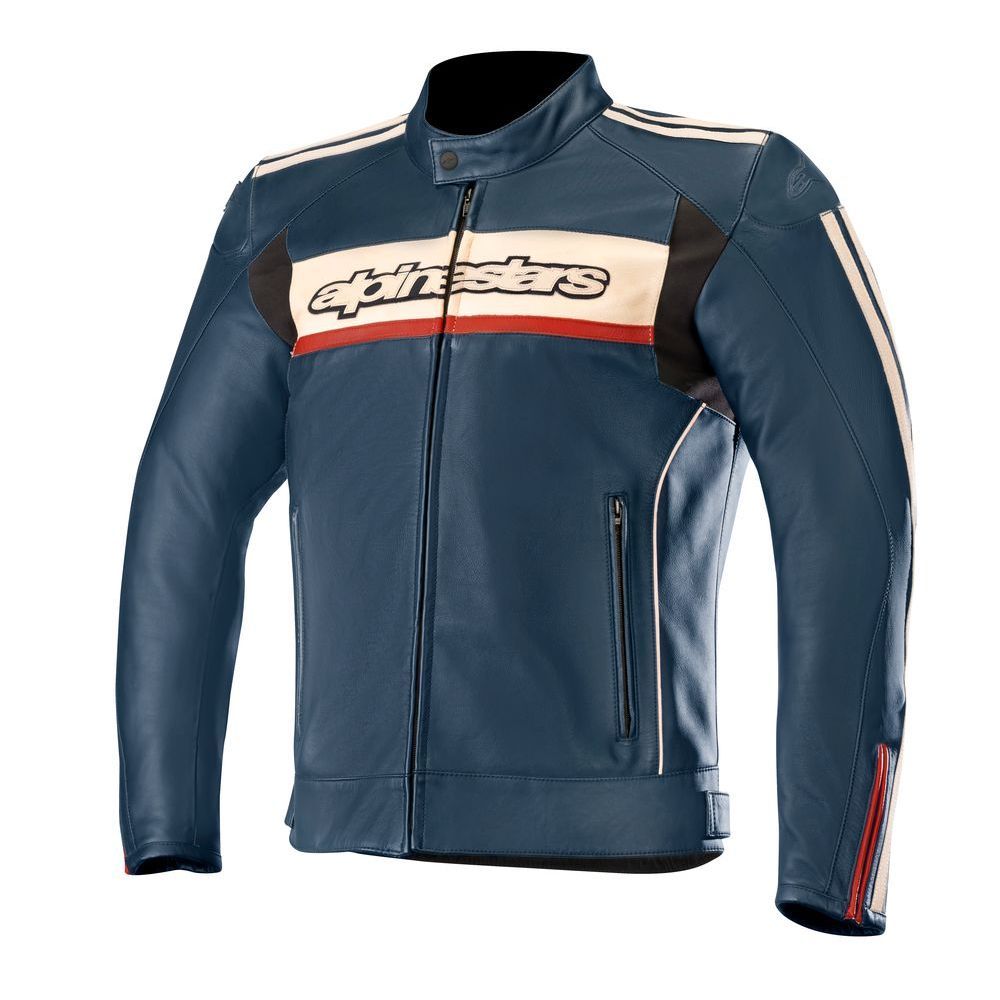 Alpinestars Dyno V2 Leather Jacket Blue A31025187830 Jackets | MotoStorm