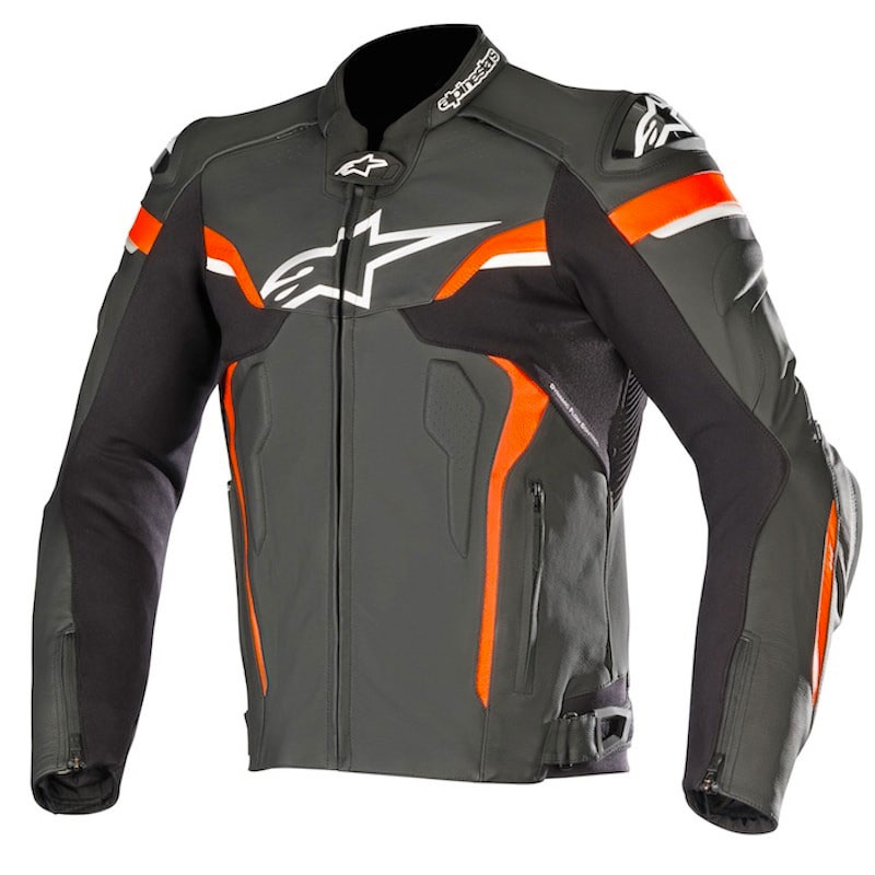 Alpinestars Celer V2 Leather Jacket Black Fluo Red A31057181231 Jackets ...