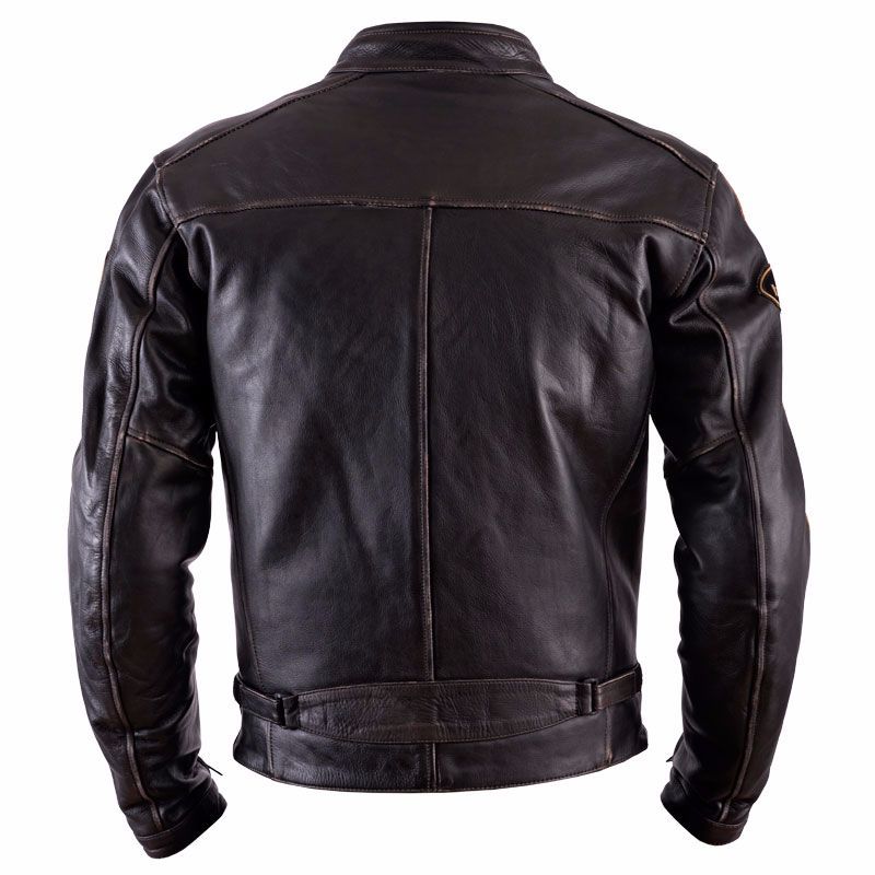Helstons Ace Oldies Leather Jacket Brown HS-20140011-M Jackets | MotoStorm