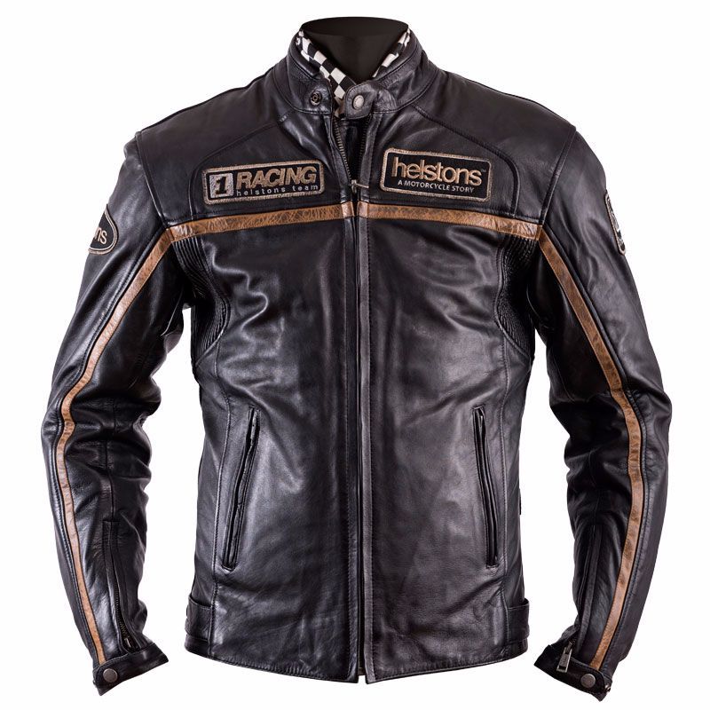 Helstons Daytona Leather Jacket Black HS-20140070-NO Jackets | MotoStorm