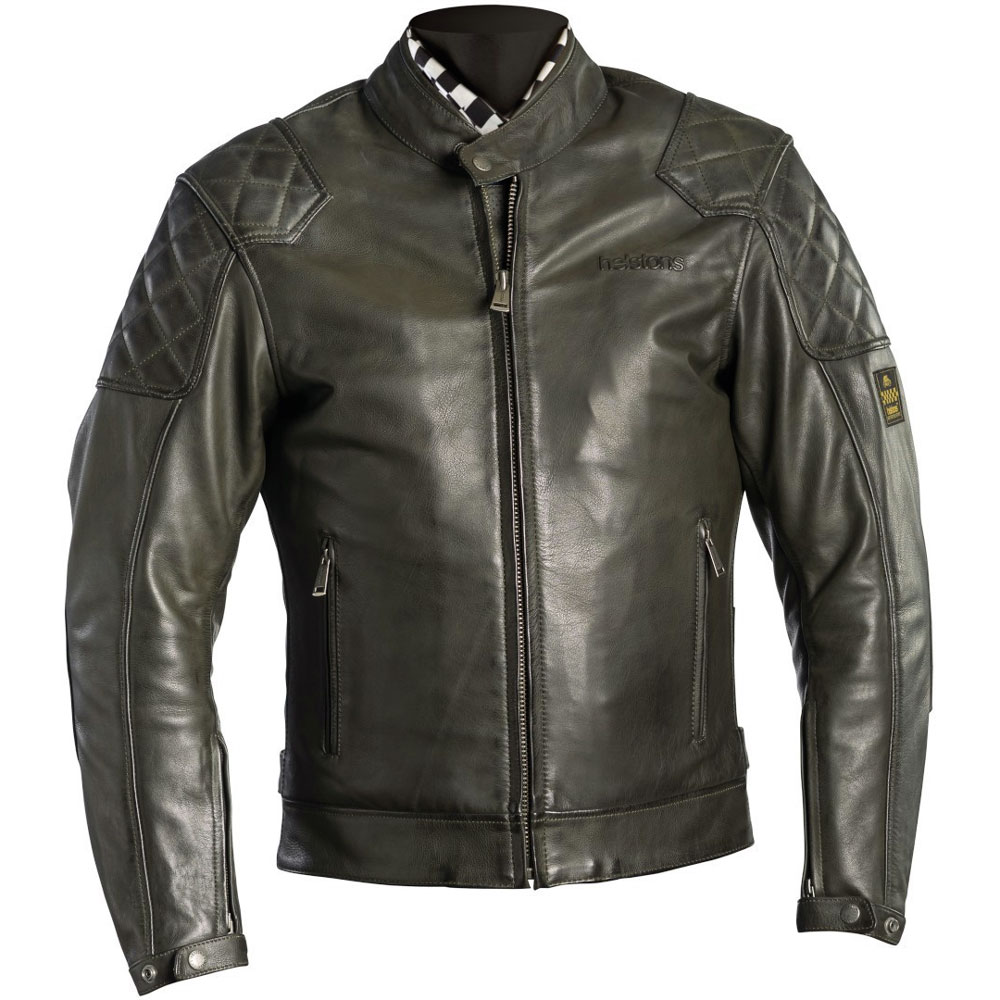 Helstons Scoty Natural Leather Jacket Green HS-20180120-K Jackets ...