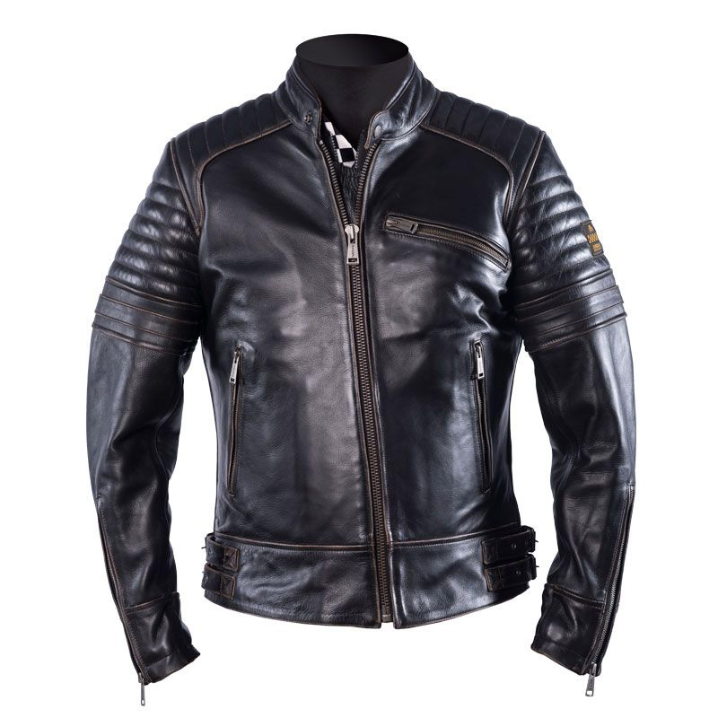 Helstons Yukon Leather Jacket Brown HS-20180101-M Jackets | MotoStorm