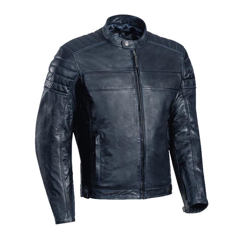 Ixon Spark Leather Jacket Navy 100201043-3004 Jackets | MotoStorm