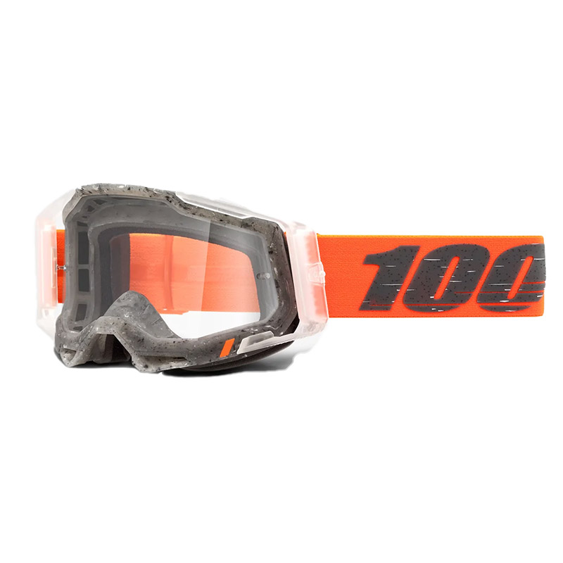 MXゴーグル 100% ACCURI2 OTG （眼鏡対応）オレンジ - バイク