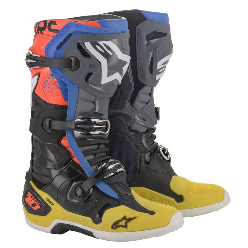 Alpinestars Tech 10 Black Yellow Blue Red Fluo A20100191573 Boots Motostorm