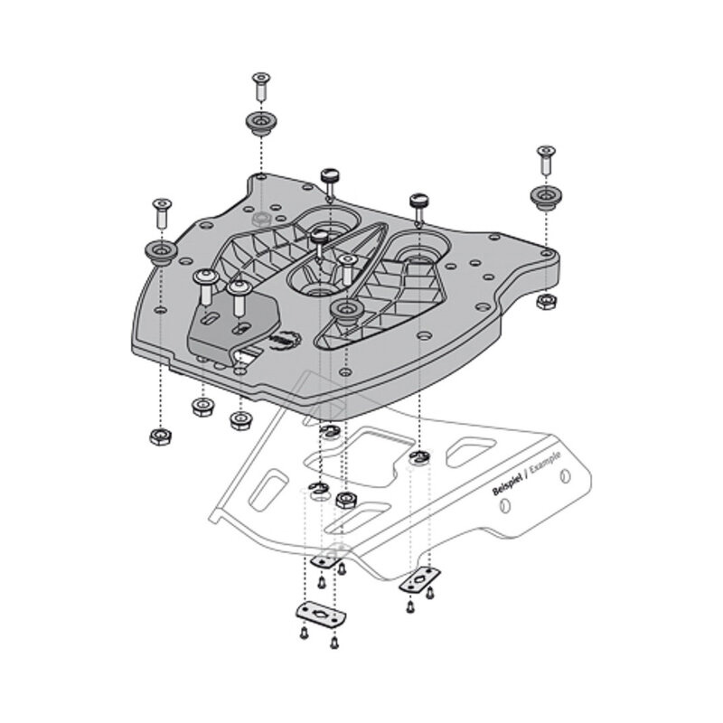 Piatto Adattatore Sw Motech Alu Rack nero