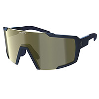 Scott Shield Compact Sunglasses Submariner Blue Gold