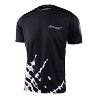 Maillot Troy Lee Designs Flowline SS Big Spin negro