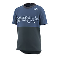 Camiseta Troy Lee Designs Flowline SS JR Scripter azul
