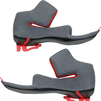 Almohadillas Shoei NXR 2 negro rojo