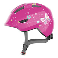 Abus スマイリー 3.0 キッド ヘルメット バタフライ ピンク