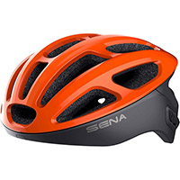 Sena R1 Smart Onyx Cycling Helmet Eletric Tangerine