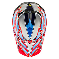 Troy Lee Designs SE5 カーボン ウィング ヘルメット ブルー レッド - 3