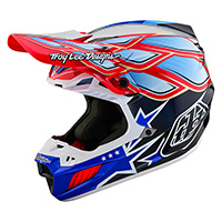 Troy Lee Designs SE5 Carbon Wings Helm blau rot