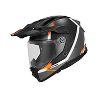 Acerbis アタック ヘルメット ブラック オレンジ フルオ マット