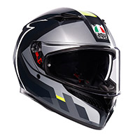 Agv K3 E2206 Striga Helmet Matt Black Grey Red