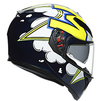 Agv K-3 Sv Bubble Helmet Blue White Yellow