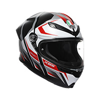 Casque AGV K6 S E2206 Karve blanc rouge mat