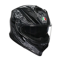 AGV K7 E2206 Damascus Helm schwarz silber