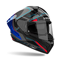 Casque Airoh Matryx Rocket bleu rouge - 2