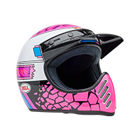 Casque Bell Moto-3 ECE6 Deathspray rose violet