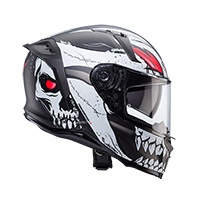 Caberg Avalon X Punk Helm grau weiß rot - 3