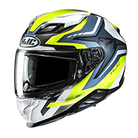 Casque Hjc F71 Fes Jaune Bleu Mat