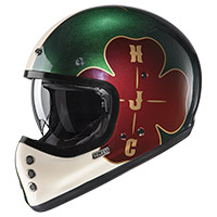 HJCV60オフェラヘルメットグリーンブラック